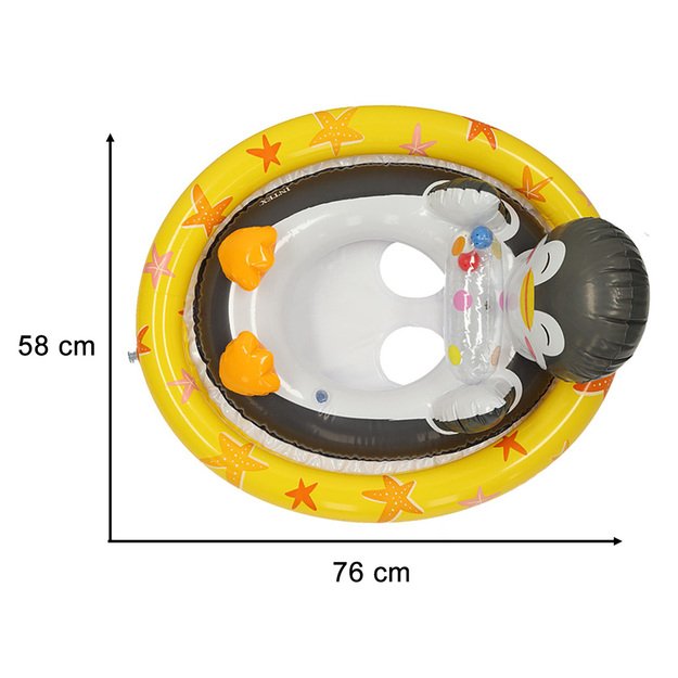 INTEX 59570 vaikiškas plaukimo pontonas su pingvinu ratuku