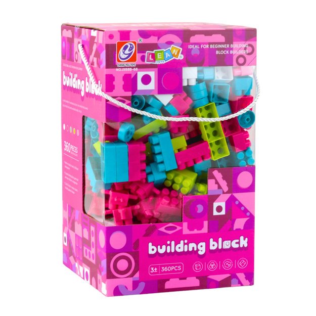 Spatial Construction Blocks Pastel Pink 360 pcs. 3