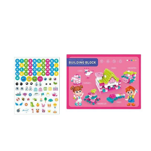Spatial Construction Blocks Pastel Pink 360 pcs. 2