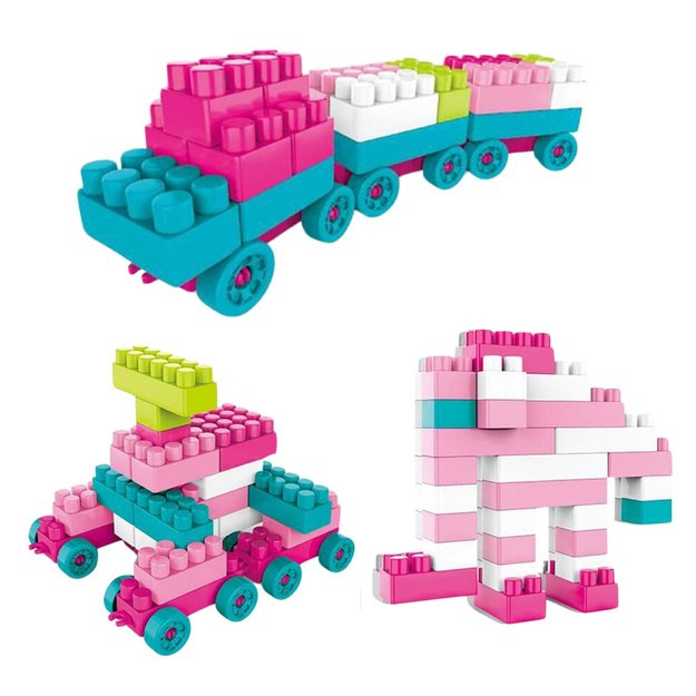 Spatial Construction Blocks Pastel Pink 360 pcs. 1