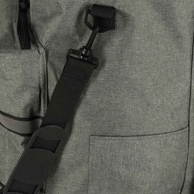 Vežimėlis pirkinių krepšys ant ratukų su rėmu 100 cm pilkos spalvos 10