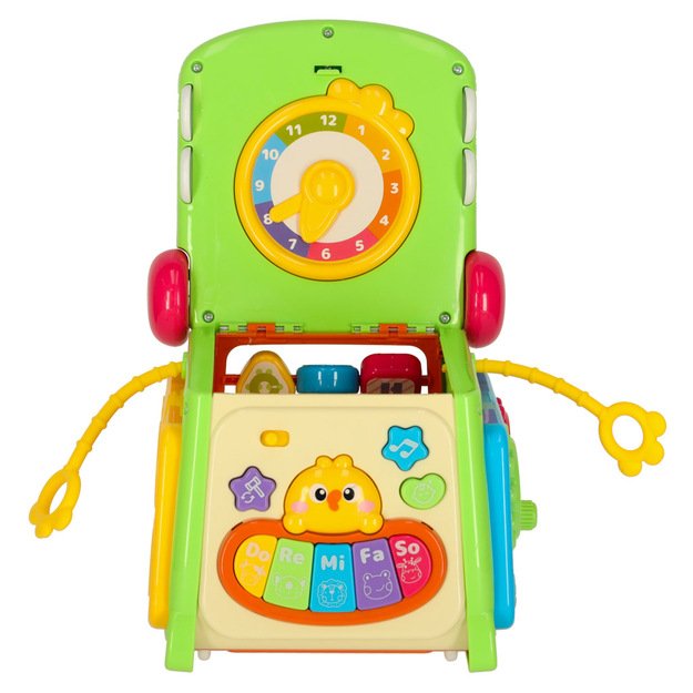 Edukacinis rūšiavimo kubas su pianinu krokodilu 4in1 3