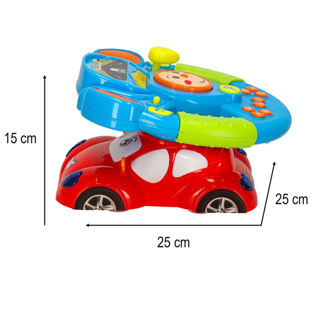 Interaktyvus vairo vairo vairas vaikams žaislinis simuliatorius muzika garsai šviesos projektorius 10