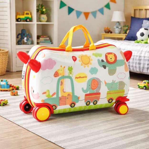 Vaikiškas kelioninis lagaminas ant ratukų aštuonkojis 2