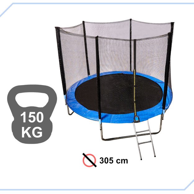 Garden trampoline with net 305cm