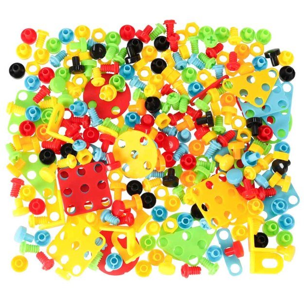 Statybinės plytos dėkle + atsuktuvas 6