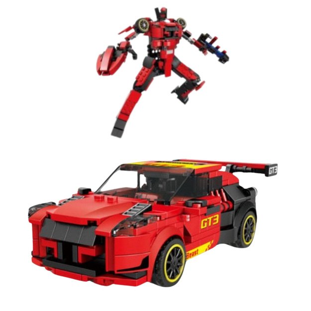 Robot Car 2in1 Construction Bricks GT3 Red 335 pcs. 1