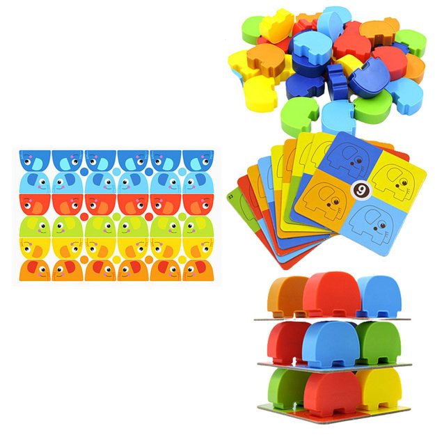 Family Arcade Game Elephant Tower Stacking 45 pcs. 1