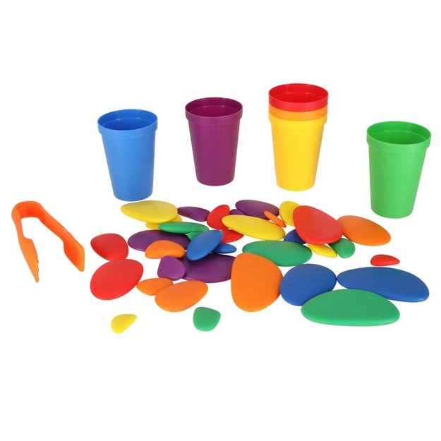 Kūrybiniai akmenukai spalvinga montessori dėlionė 18