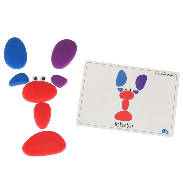 Kūrybiniai akmenukai spalvinga montessori dėlionė 24