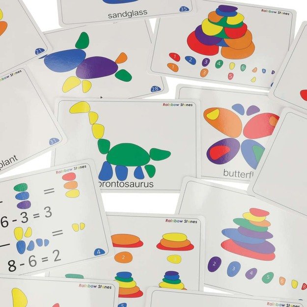 Kūrybiniai akmenukai spalvinga montessori dėlionė 23