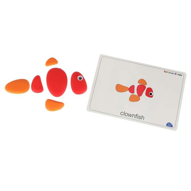 Kūrybiniai akmenukai spalvinga montessori dėlionė 25