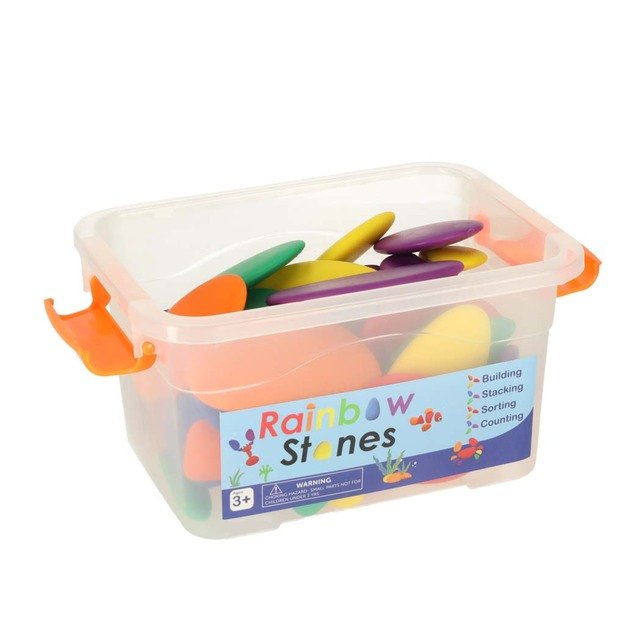 Kūrybiniai akmenukai spalvinga montessori dėlionė 17