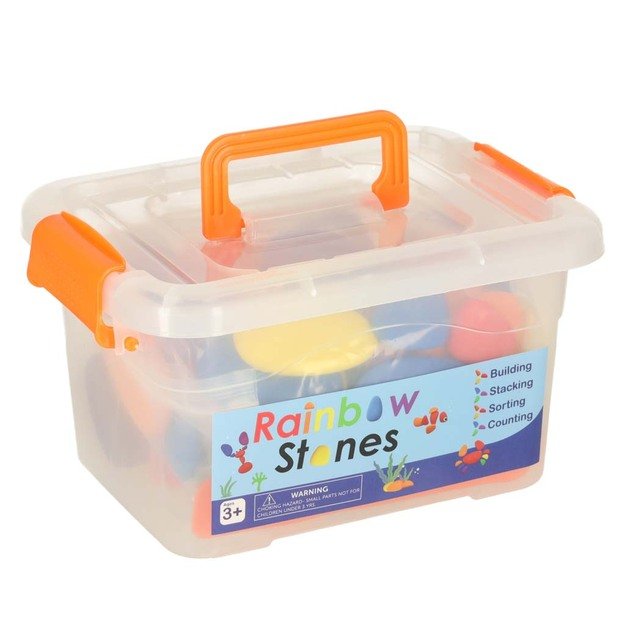 Kūrybiniai akmenukai spalvinga montessori dėlionė 31