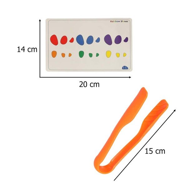 Kūrybiniai akmenukai spalvinga montessori dėlionė 30