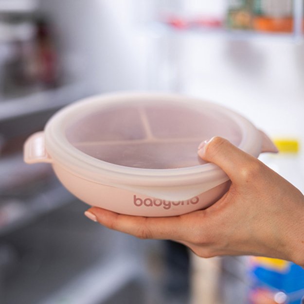 1661/02 SILICONE PLATE WITH SUCTION CUP AND COVER PINK 5