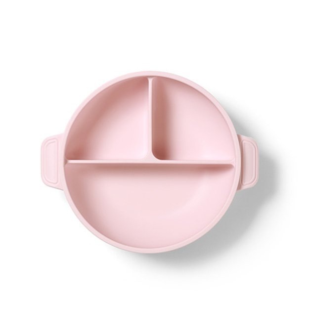 1661/02 SILICONE PLATE WITH SUCTION CUP AND COVER PINK 1