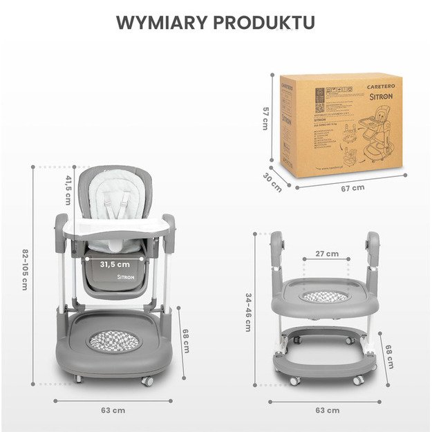 FEEDING CHAIR SITRON GREY 29