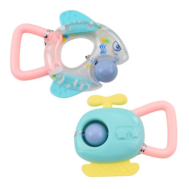 Set of Rattles and Teethers for Babies Pastel Colors 7 pcs. 1