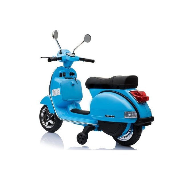 Vespa Scooter Electric Ride On Motorcycle - Blue 3