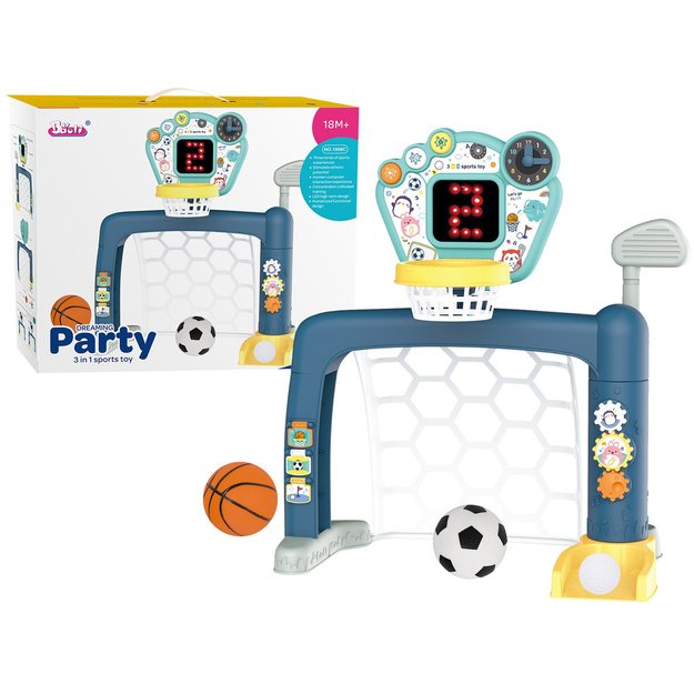 3in1 Set For Toddlers Arcade Games Golf Basketball Football