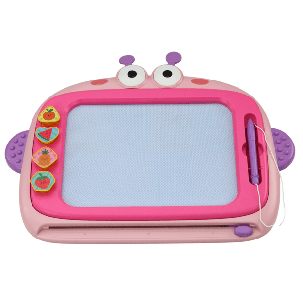 Magnetic Painting Board 4 Colors with Description 4 Stamps Pink 1