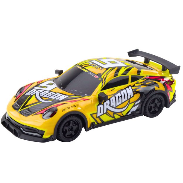 RC Sports Car Remote Controlled Illuminated Drift Body Yellow 1
