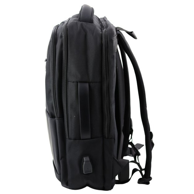 City Business Backpack USB Chest Strap Black 26L 45cm 1