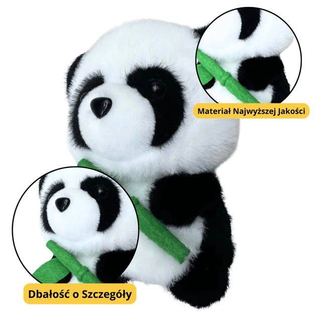 Plush Mascot Cuddly Toy Panda With Bamboo 18cm