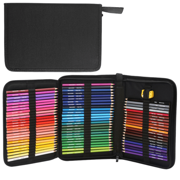 Set of Hexagonal Drawing Pencils Sketching Pencil Case 72 pcs