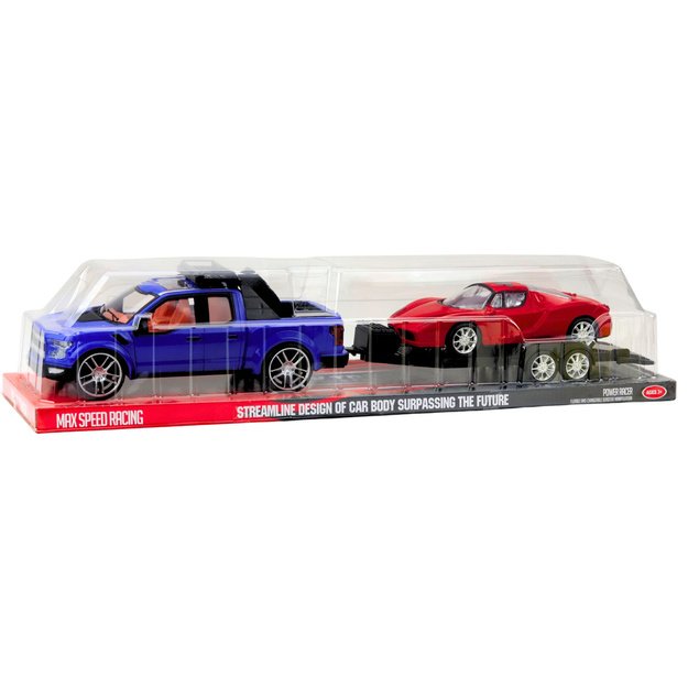 Off-road Vehicle with Tow Truck Sports Car Set 4