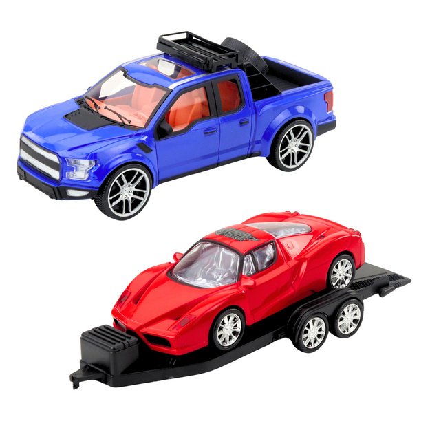 Off-road Vehicle with Tow Truck Sports Car Set 2