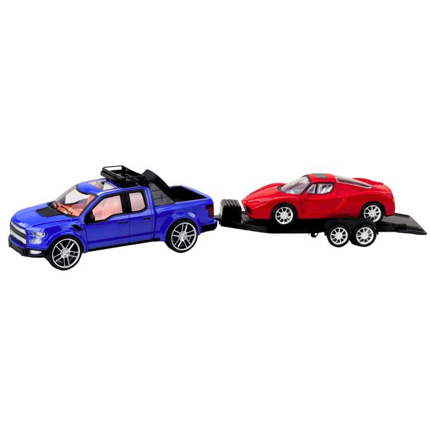 Off-road Vehicle with Tow Truck Sports Car Set 1