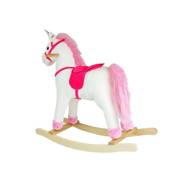 Running Horse Unicorn White Sounds Moves Snout Tail 74 cm
