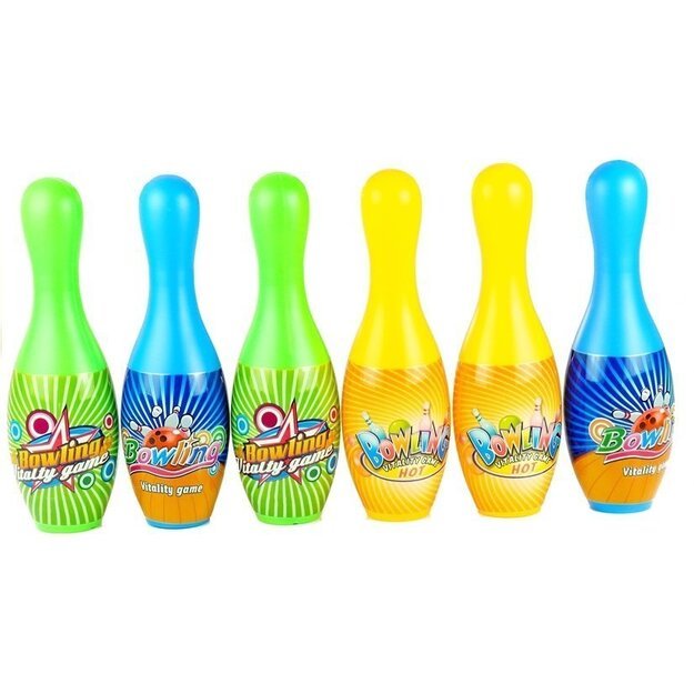 Rinkinys į boulingą 6 boulingo smeigtukai + boulingo kamuolys Sporto žaidimas 2