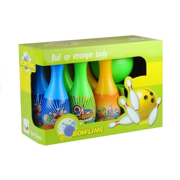 Rinkinys į boulingą 6 boulingo smeigtukai + boulingo kamuolys Sporto žaidimas 3