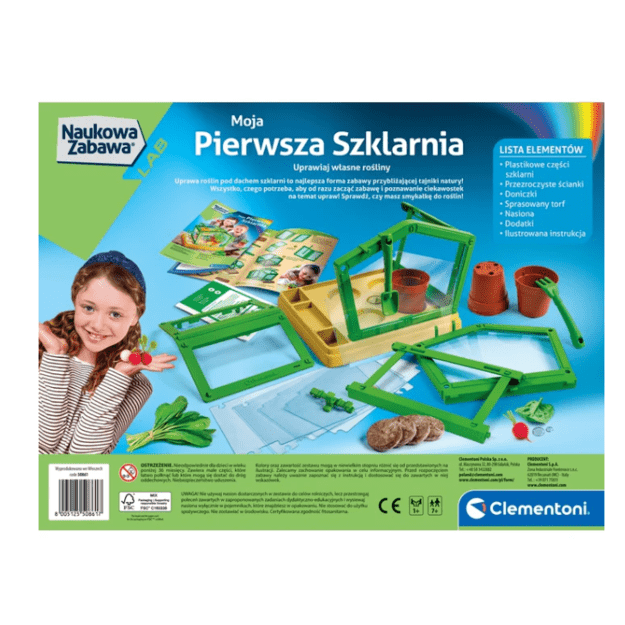 Science & Play My First Greenhouse Laboratory Botany & Plants Polish Language Clementoni 50861