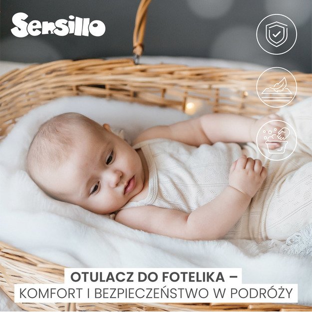 CARRY COT SWADDLE BLANKET PLUSH RAM 75X75 BEIGE 7