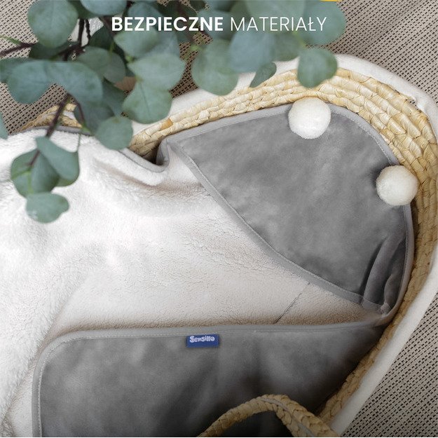 CARRY COT SWADDLE BLANKET PLUSH RAM 75X75 BEIGE 8