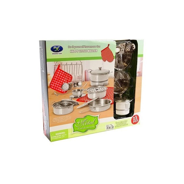 Set of Stainless Steel Pots for Children 23 elements 3