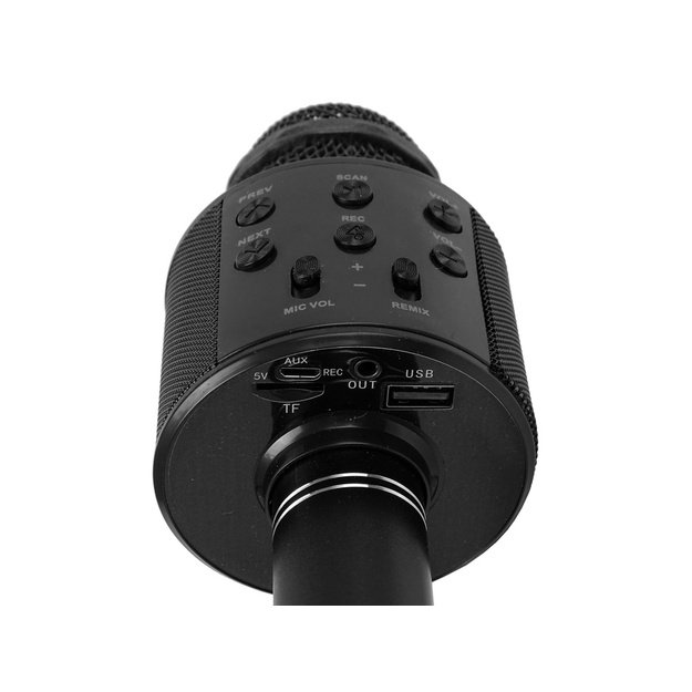 Wireless Microphone USB Speaker Karaoke Recording Model WS-858 Black 2