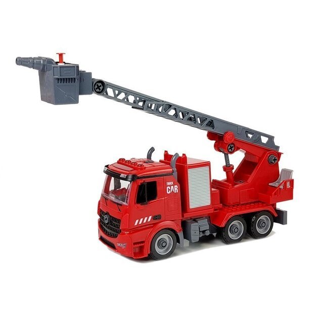 "pasidaryk pats" gaisrinių automobilių 2in1 rinkinys Nuimami keltuvai Atsuktuvas Garsas Šviesos efektai Šalmas 13