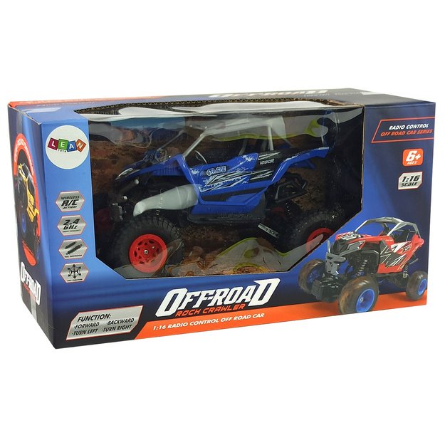 Nuotoliniu būdu valdomas visureigis 2,4 GHz 1:16 mėlynos spalvos 9