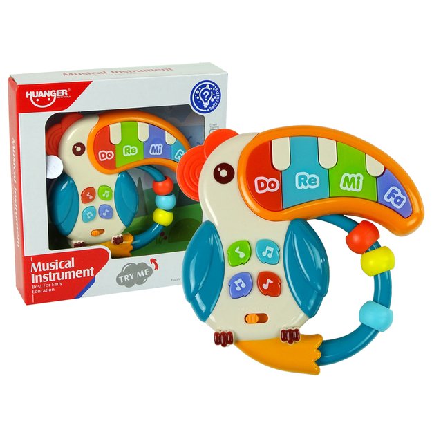 Muzikinis Pianino Papūgos garsai Šviesos karoliukai