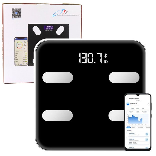 Electronic Bathroom Scale Smart Bluetooth Function BMI BMR Application