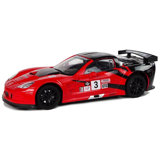 Lenktyninis sportinis automobilis R/C 1:18 Corvette C6.R Red 2.4 G Lights 9