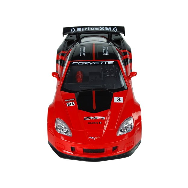 Lenktyninis sportinis automobilis R/C 1:18 Corvette C6.R Red 2.4 G Lights 3