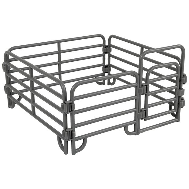 Keturių asilų fermerių tvoros figūrėlių rinkinys Pilka 7