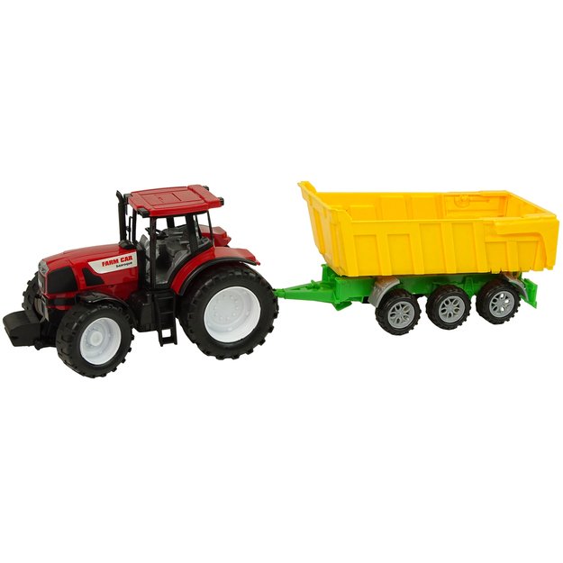 Tractor Red Tipper Truck Yellow Tractor 50 cm