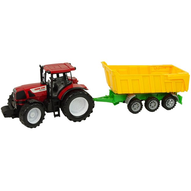 Tractor Red Tipper Truck Yellow Tractor 50 cm